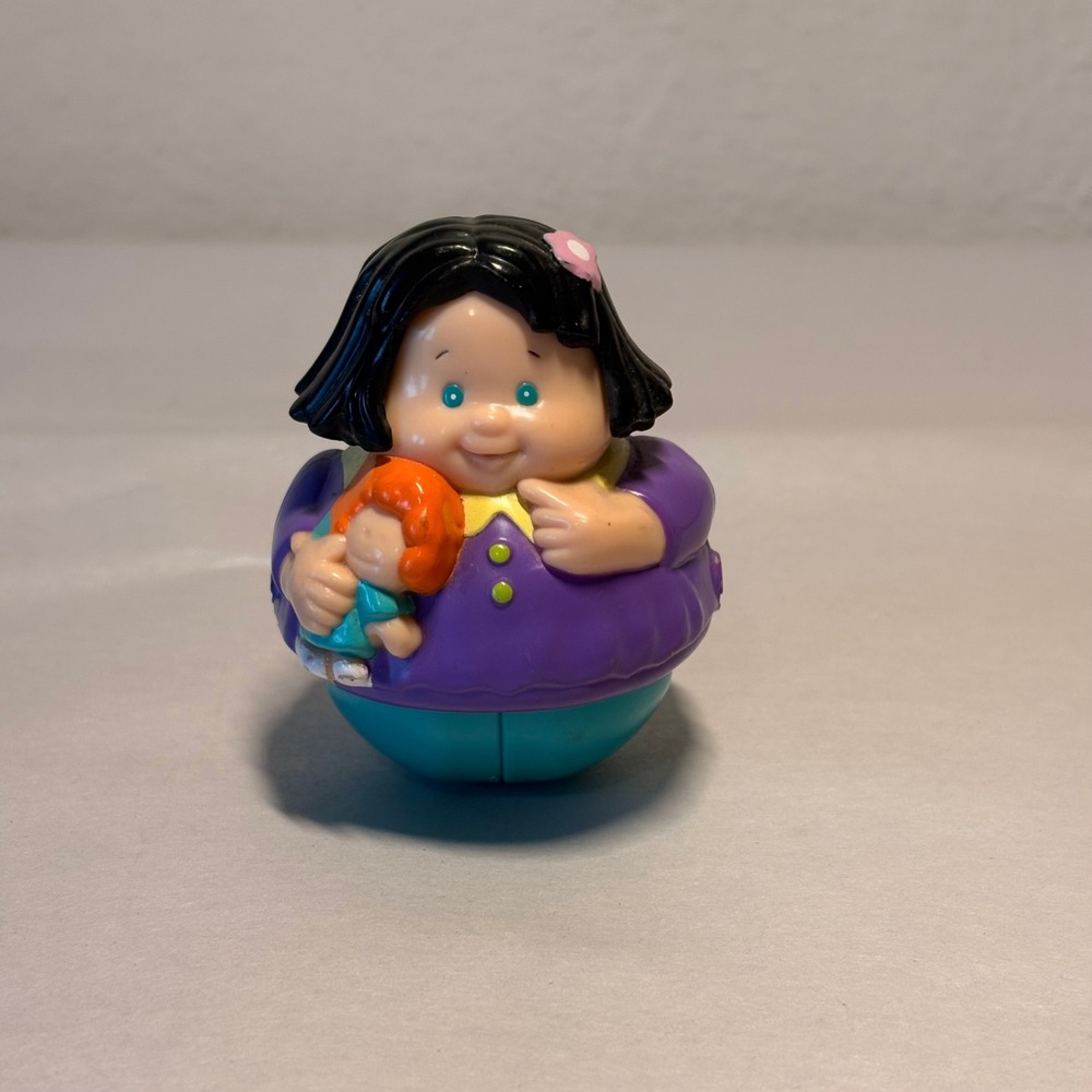 Fisher-Price Little People Kids OS Purple Good Vintage Sonya Lee Wobble Figure
